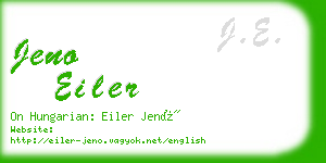 jeno eiler business card